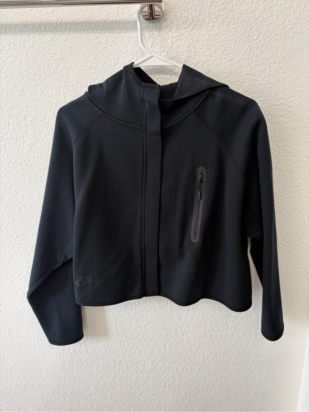 Nike Black Hooded Cropped Utility Jacket